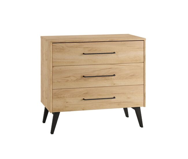 Cómoda de 3 cajones Pinio Retro Wood
