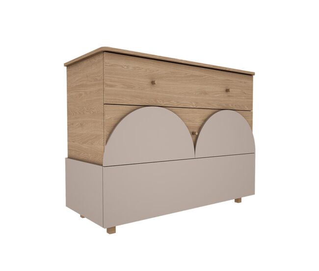 Cómoda 3 cajones Wood Luck Bloom Cachemira y Madera