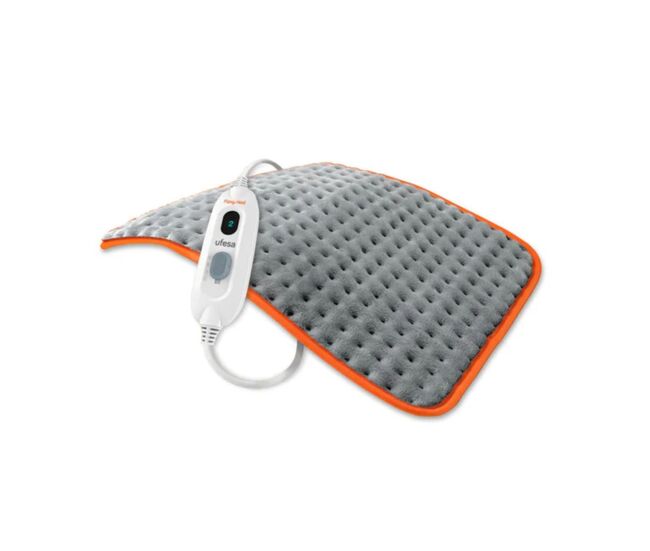 Almohadilla eléctrica ufesa flexy heat colors 2 100w 3 niveles gris/naranja 45x35 cm