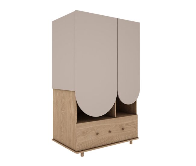 Armario 2 puertas 1 cajón Wood Luck Bloom Cachemira y Madera