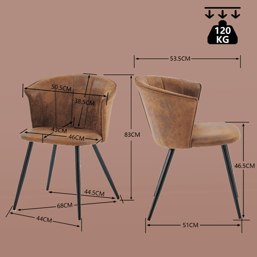 Mesa Jantar Preta com 6 Cadeiras Coquille Suede Castanho Estilo Moderno Pernas Metálicas Mesa Jantar Preta com 6 Cadeiras Coquille Suede Castanho Estilo Moderno Pernas Metálicas
