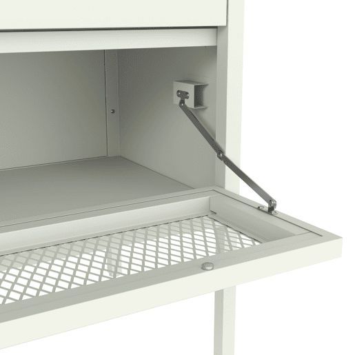 Sapateira EMMA de 4 portas em metal branco