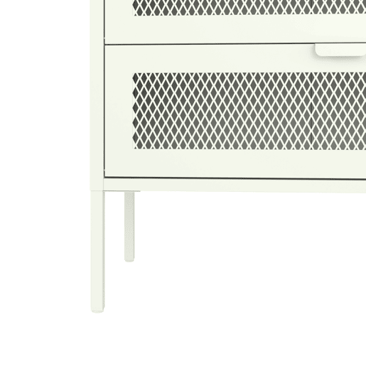 Sapateira EMMA de 4 portas em metal branco