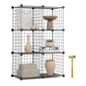 Estante Modular Titan C6 Newlux 31,5x64,5x94,5 cm metálica u2013 6 cubos Negro