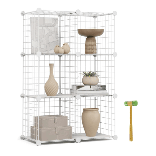 Estante Modular Titan C6 Newlux 31,5x64,5x94,5 cm metálica u2013 6 cubos Blanco