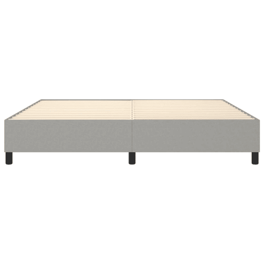 Estrutura de Cama de casal moderno com molas 200x200 cm tecido cinzento-claro