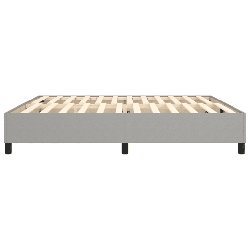 Estrutura de Cama de casal moderno com molas 200x200 cm tecido cinzento-claro