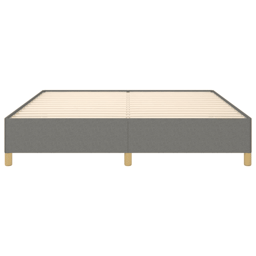 Estrutura de Cama de casal moderno com molas 160x200 cm tecido cinzento-escuro