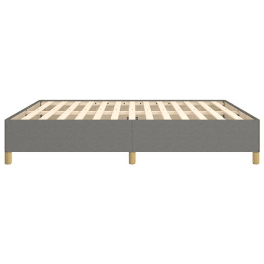 Estrutura de Cama de casal moderno com molas 160x200 cm tecido cinzento-escuro