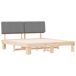 Estructura de cama matrimonial 183x211 Estructura de cama matrimonial 183x211 Madera/ Gris Claro