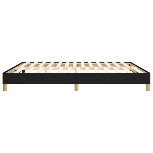 Estrutura de Cama de casal moderno com molas 180x200 cm tecido preto