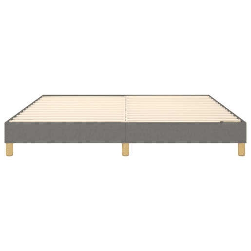 Estrutura de Cama de casal moderno com molas 160x200 cm tecido cinzento-escuro