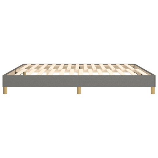 Estrutura de Cama de casal moderno com molas 160x200 cm tecido cinzento-escuro