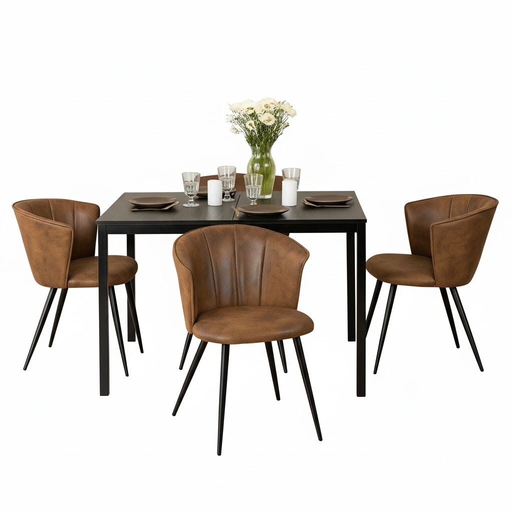 MEUBLES COSY Mesa Comedor Extensible con 4 Sillas