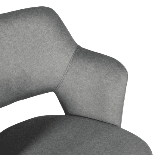 Mesa Jantar Extensível Preta com 4 Cadeiras Cinza Estofadas Estrutura Metálica Conjunto 5 Peças Design Moderno