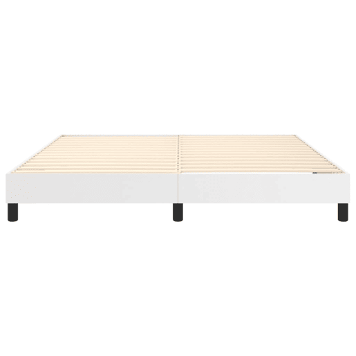 Estrutura de Cama de casal moderno com molas 180x200cm couro artificial branco