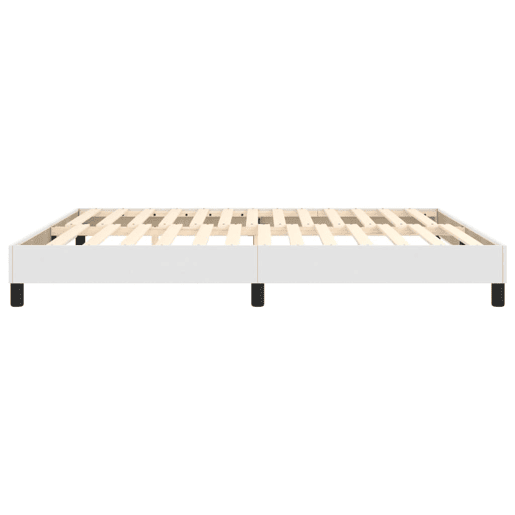 Estrutura de Cama de casal moderno com molas 180x200cm couro artificial branco