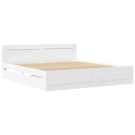 Estrutura De Cama Dupla para adultos c cabeceira - 180x200 cm branco Estrutura De Cama Dupla para adultos c cabeceira - 180x200 cm branco