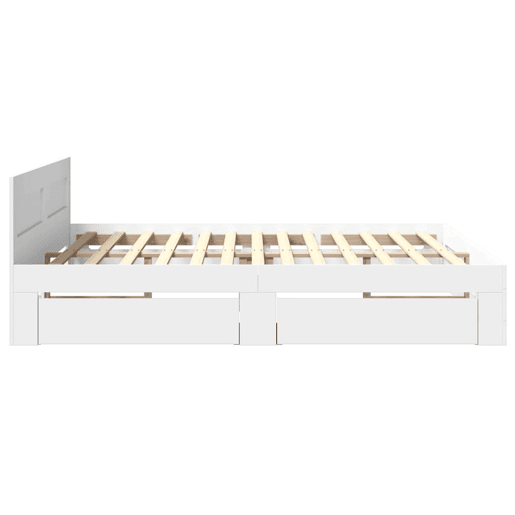 Estrutura De Cama Dupla para adultos c cabeceira - 180x200 cm branco Estrutura De Cama Dupla para adultos c cabeceira - 180x200 cm branco