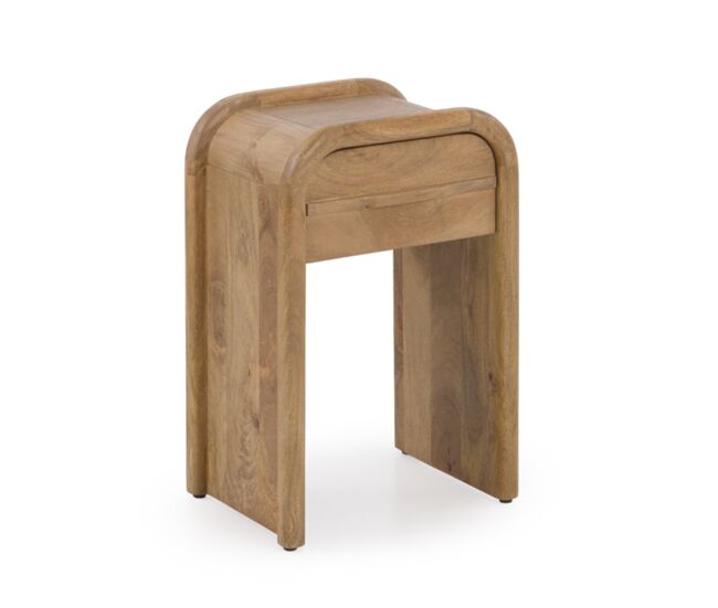 Mesita de noche 1 cajón madera maciza de mango