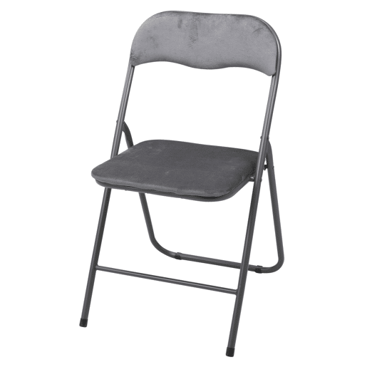 Cadeira dobrável de veludo Well Home