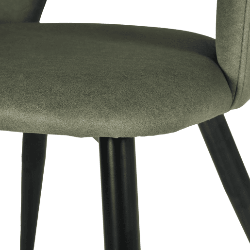 Mesa Jantar Extensível Preta com 4 Cadeiras Verdes Estofadas Estrutura Metálica Conjunto De Jantar 5 Peças Design Moderno