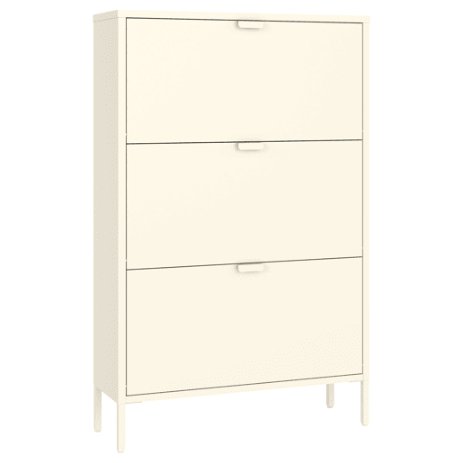 Sapateira MARION de 3 portas em metal branco