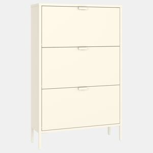 Sapateira MARION de 3 portas em metal branco