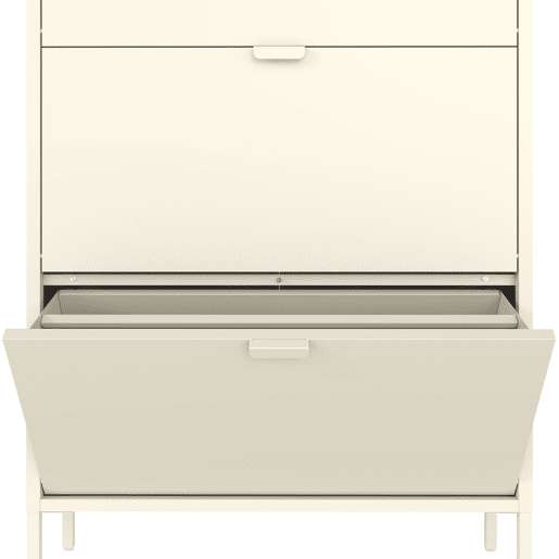 Sapateira MARION de 3 portas em metal branco