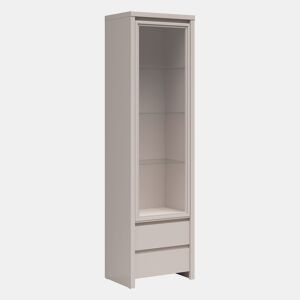 Vitrine 1 porta 2 gavetas Soren Caxemira