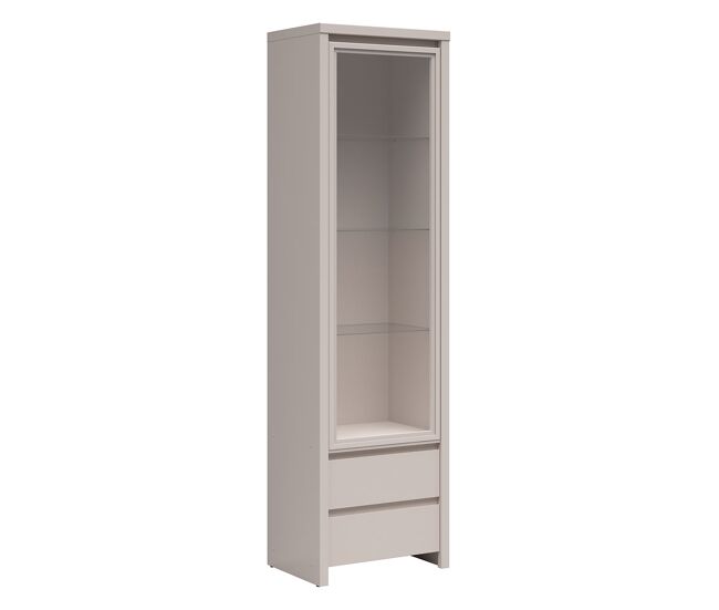 Vitrina soren cachemire de 1 puerta y 2 cajones