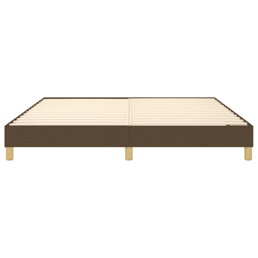 Estrutura de Cama de casal moderno com molas 180x200 cm tecido castanho-escuro