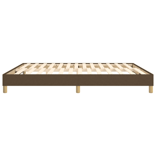 Estrutura de Cama de casal moderno com molas 180x200 cm tecido castanho-escuro