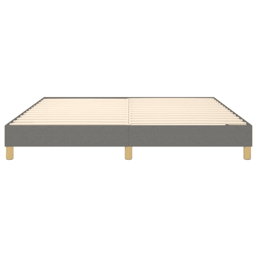 Estrutura de Cama de casal moderno com molas 180x200 cm tecido cinzento-escuro