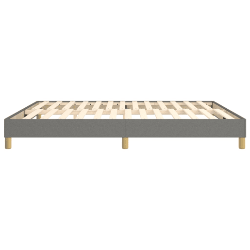 Estrutura de Cama de casal moderno com molas 180x200 cm tecido cinzento-escuro
