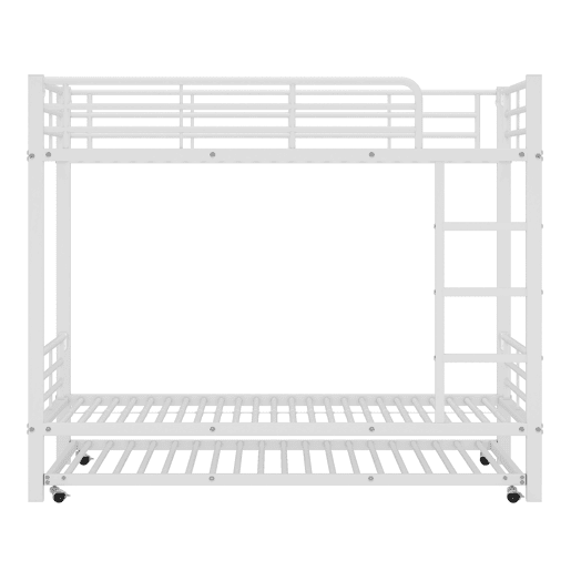 Beliche em ferro forjado 90x200 cm - com cama com gavetão 90x190cm - Branco