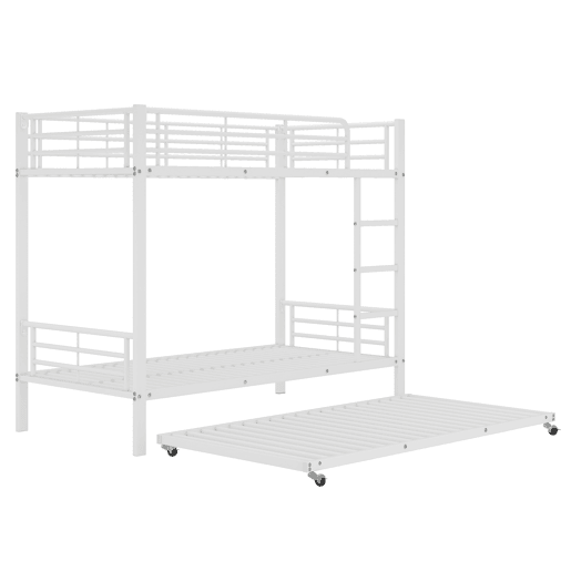 Beliche em ferro forjado 90x200 cm - com cama com gavetão 90x190cm - Branco