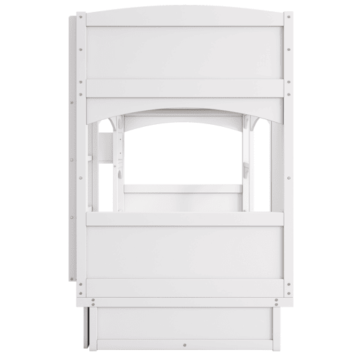 Beliche infantil 90x200 - multifuncional, com secretária dobrável, prateleira, escada e 2 gavetas - branco