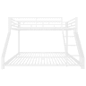 Cama beliche, 90200 cm + 140200 cm - Com grade, escada, certificado EN747, sem colchão - Branco