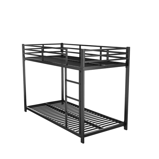 Beliche de ferro para crianças 90x200 cm - Preto