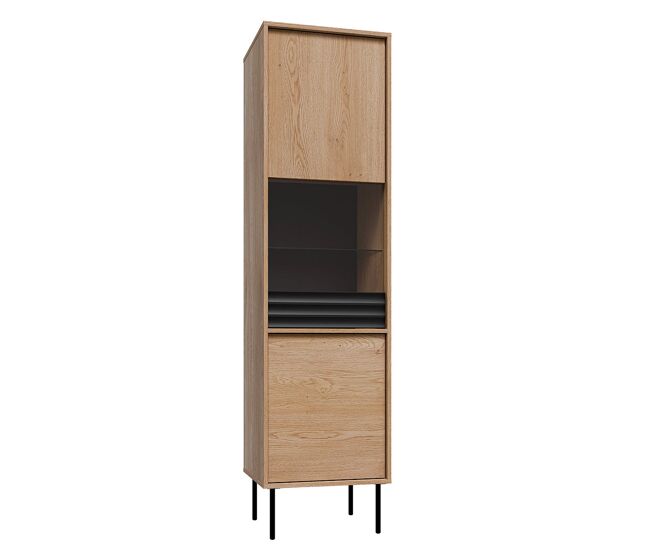 Vitrina 2 puertas Astra Madera y Negro