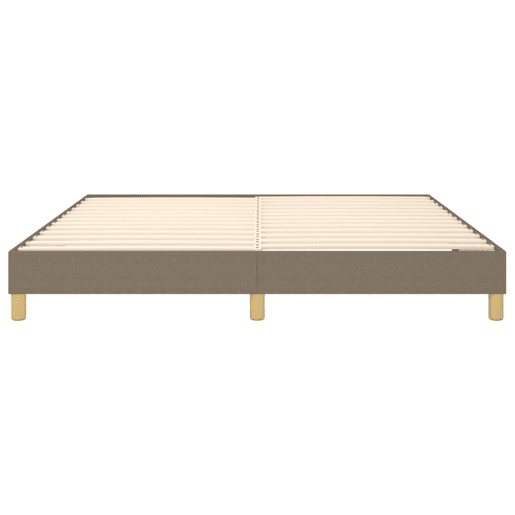 Estrutura de Cama de casal moderno com molas 160x200 cm tecido castanho-acinzentado