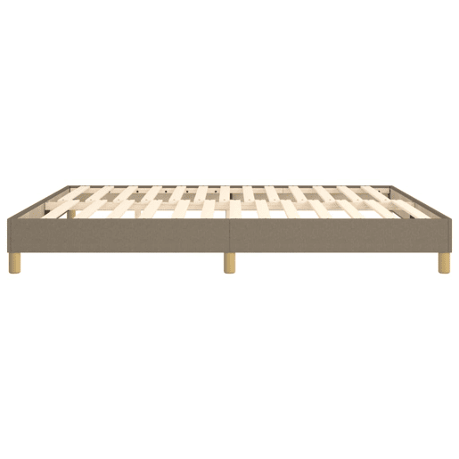 Estrutura de Cama de casal moderno com molas 160x200 cm tecido castanho-acinzentado