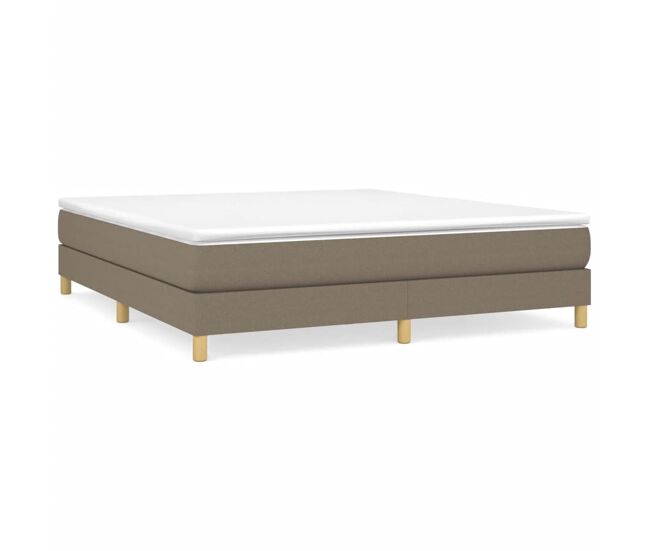 Estructura de cama doble matrimonial - con somier tela gris taupe 180x200 cm