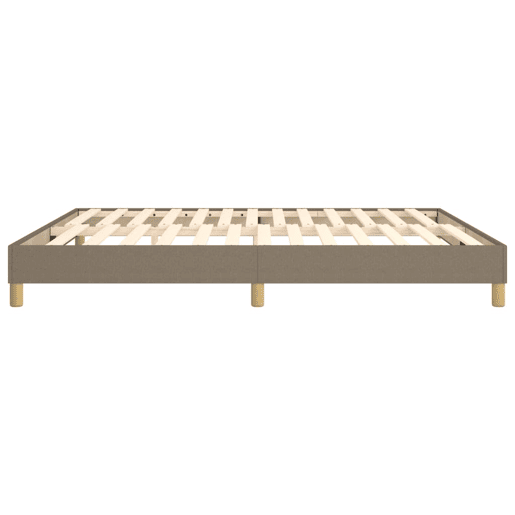 Estrutura de Cama de casal moderno com molas 180x200 cm tecido castanho-acinzentado