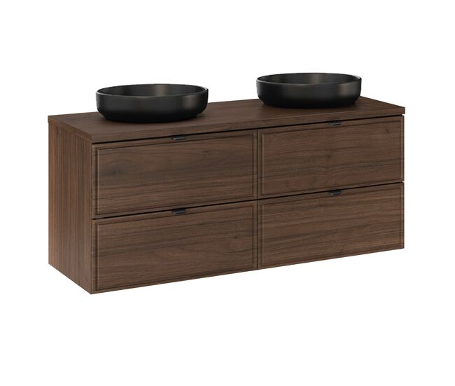 Lavabo doble 120cm elias madera oscura