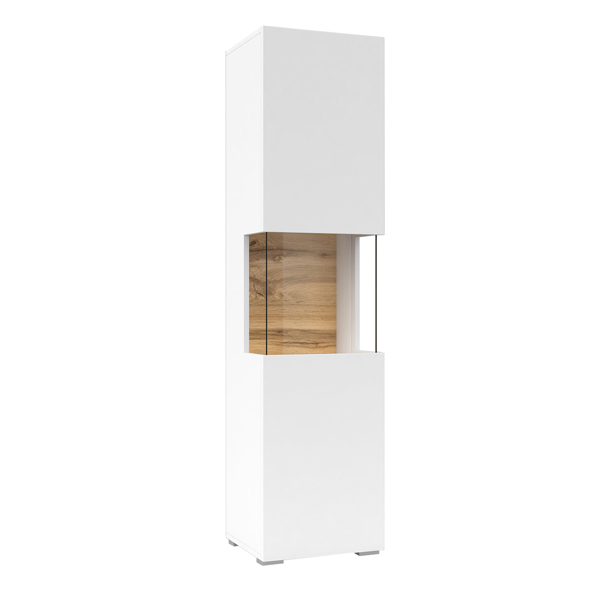 Vitrina 1 puerta glora blanco
