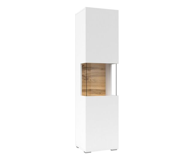 Vitrina 1 puerta glora blanco