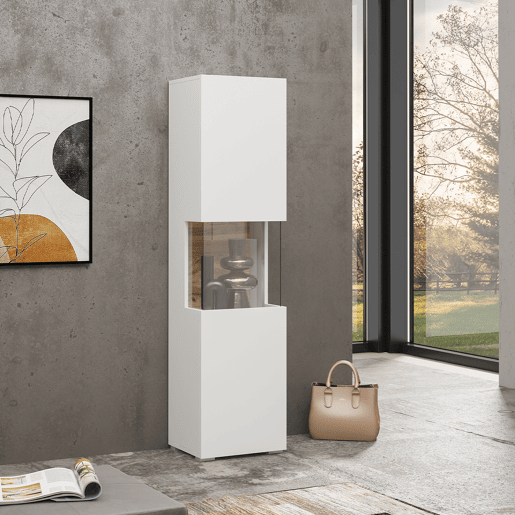 Armário expositor de 1 porta Glora Branco