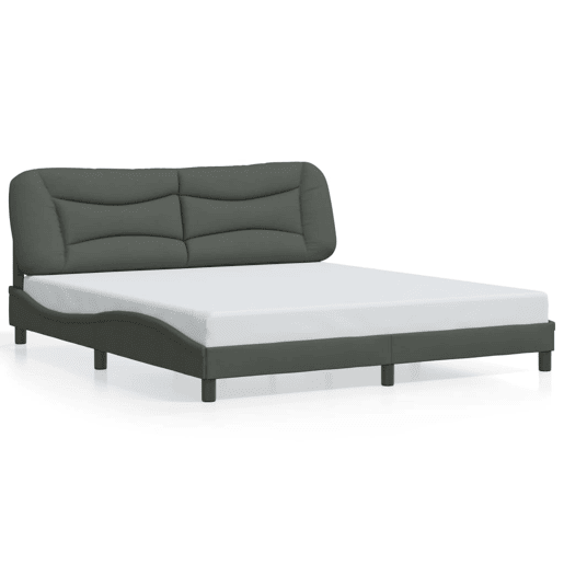 Estrutura de Cama de casal moderno com LED - 180x200 cm tecido